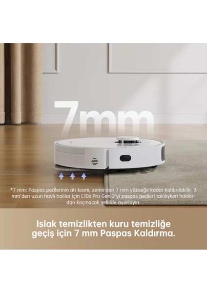 L10S Pro Gen 2 Robot Süpürge Beyaz fırsatları