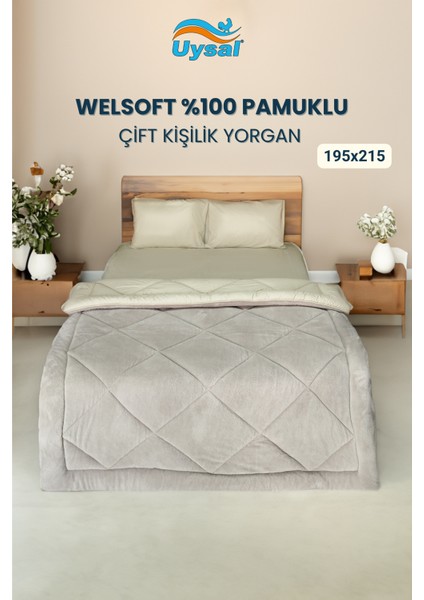 Welsoft %100 Pamuklu Çift Kişilik Yorgan