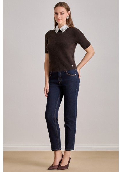 Slim Straight Mavi Jean Pantolon