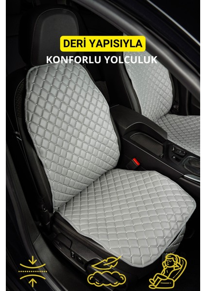 Ergonomik,ortopedik,suni Deri Kapitoneli Lüks Ototurco Koltuk Kılıfı-Minderi (7li Tam Set)