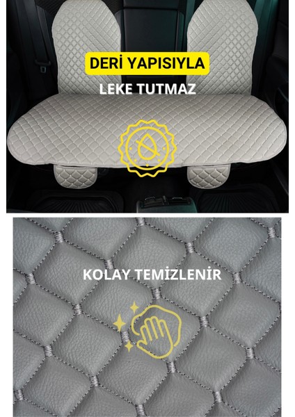Ergonomik,ortopedik,suni Deri Kapitoneli Lüks Ototurco Koltuk Kılıfı-Minderi (7li Tam Set)