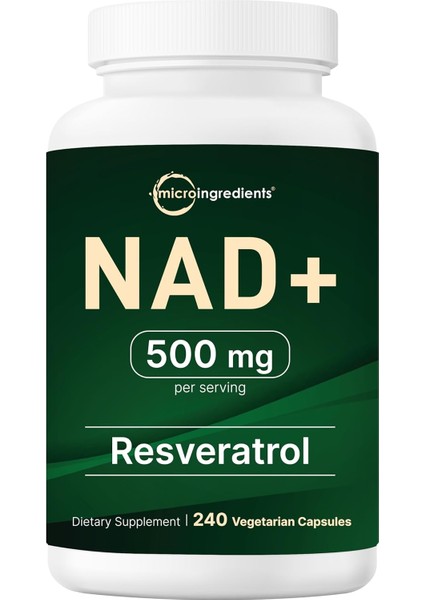 Nad Nicotinamide Adenine Dinucleotide 500 Mg With %98 Trans Resveratrol 240 Kapsul