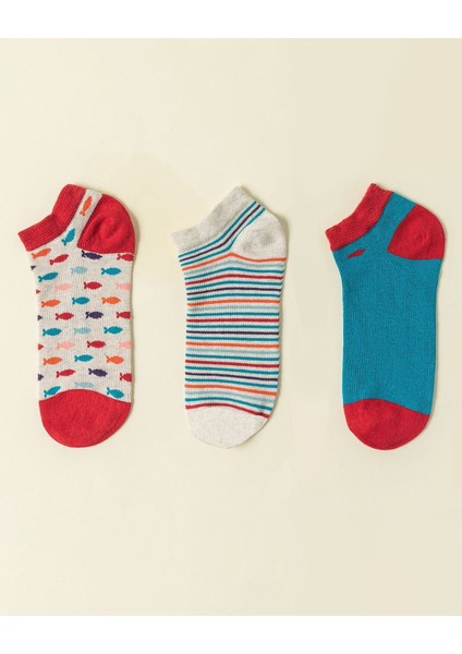 Marguerıte Kadın 3'lü Patik Çorap