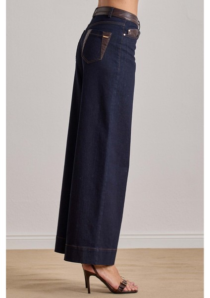 Bol Paça Mavi Jean Pantolon fırsatları