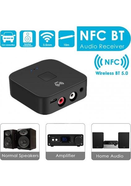 Nfc Bluetooth V5.0 Kablosuz Ses Alıcı Adaptör Stereo Rca Bluetooth Alıcı fiyatları