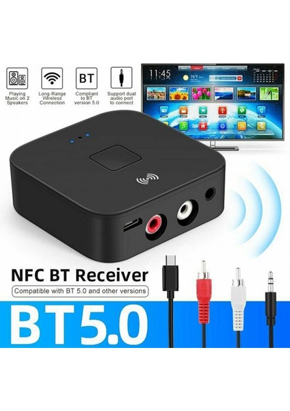 Nfc Bluetooth V5.0 Kablosuz Ses Alıcı Adaptör Stereo Rca Bluetooth Alıcı modelleri