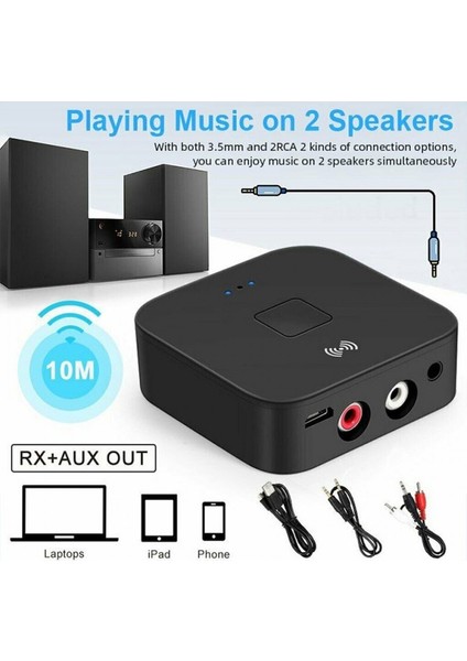 Nfc Bluetooth V5.0 Kablosuz Ses Alıcı Adaptör Stereo Rca Bluetooth Alıcı fırsatları