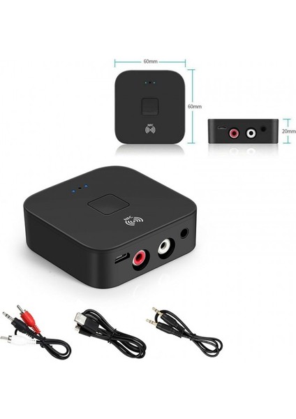 Nfc Bluetooth V5.0 Kablosuz Ses Alıcı Adaptör Stereo Rca Bluetooth Alıcı indirimleri