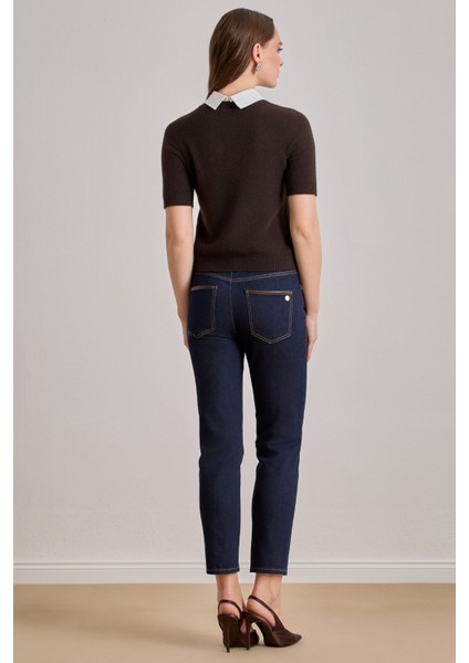 Slim Straight Mavi Jean Pantolon fiyatları