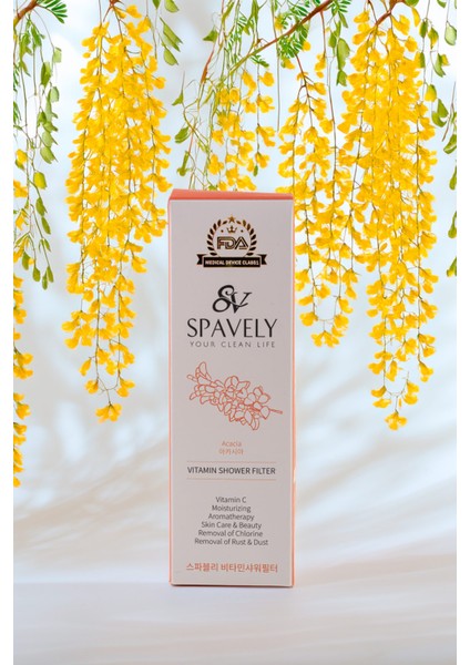 Spavely Duş Filtresi Akasya Esansı - Klor ve Kireç Karşıtı, Kokulu, C Vitaminli 150 gr