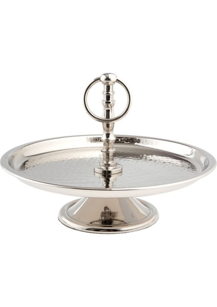 Quenny Nikel Kaplama Ayaklı Servis Tabağı 16,5x26 cm – Kek ve Pasta Sunumu için Şık ve Dayanıklı İnox Model modelleri