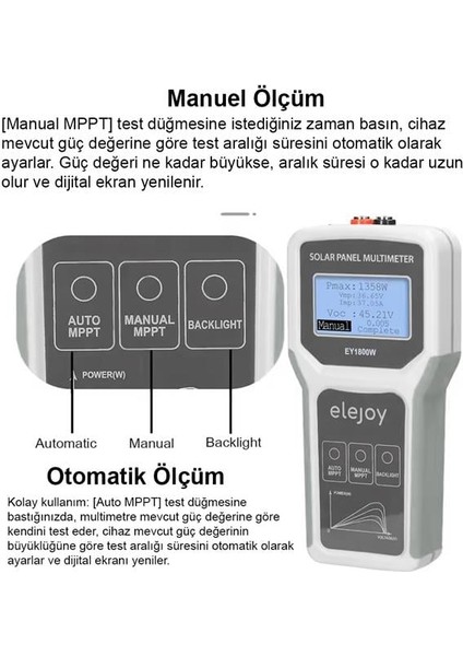 Powermaster PM-26940 1800 Watt Fotovoltaik Mppt Solar Panel Voltaj Multimetre 12-60V fiyatları