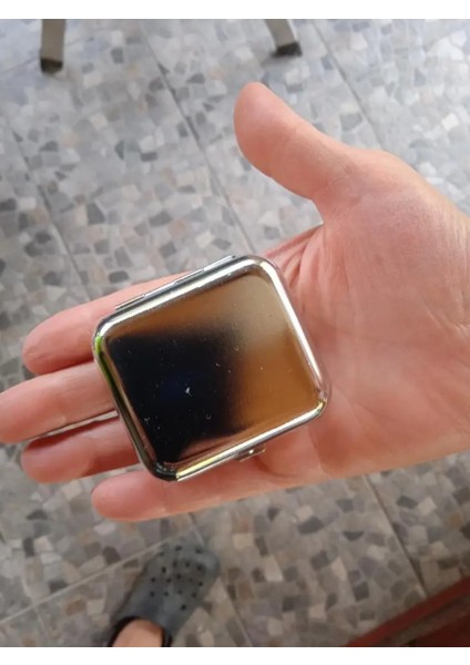 Kare Gümüş Renk Paslanmaz Çelik Mini Kül Tabla Şık 1 Adet fiyatları