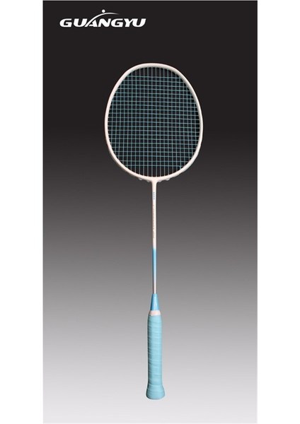 Guangyu Hafif 4u Badminton Raketi Tam Karbon Beyaz Raket Çift Özel Yüksek Elastik Badminton Raketi Eğitim Eğlence Raketi (Yurt Dışından)