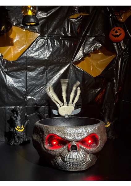 Parti Aksesuar Cadılar Bayramı Halloween Kafatası Şekerlik Meyve Çanağı fiyatları