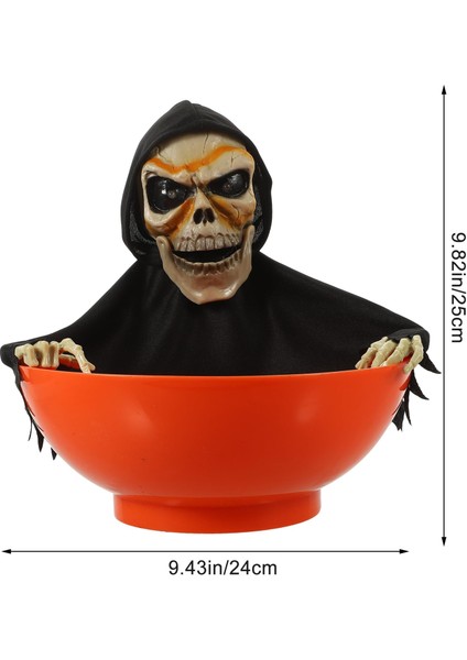 Halloween Kafatası Şekerlik & Meyve Çanağı 25 cm fiyatları