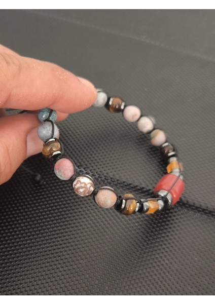 Hint Akiği-Damla Kehribar-Kaplangözü-Sıkma Kehribar Doğaltaş Bileklik Takı Aksesuar Erkek Bileklik