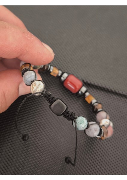 Hint Akiği-Damla Kehribar-Kaplangözü-Sıkma Kehribar Doğaltaş Bileklik Takı Aksesuar Erkek Bileklik