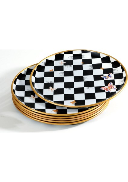 Sofra Cam Damalı Kelebek Desenli 26 cm Servis Tabağı – Şık ve Dekoratif Tasarım, Hediyelik Seçenek indirimleri