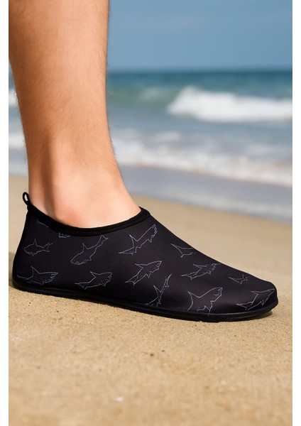 Shark Men Erkek Deniz & Havuz Ayakkabısı Shark-Men Siyah fiyatları