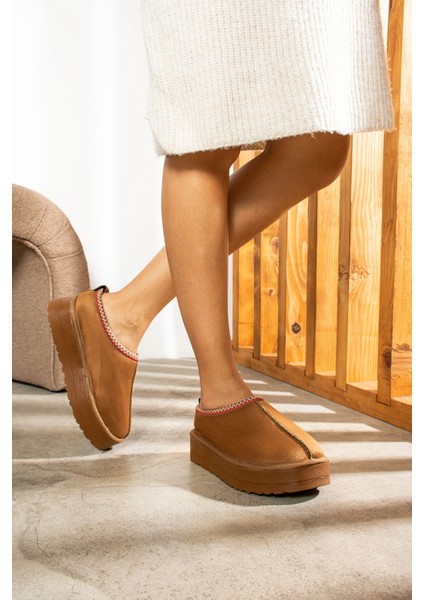 Günlük Kadın Bot Desenli Yüksek Kalıntaban Içi Kürklü Süet Kısa Bootie Hafif U50 fırsatları