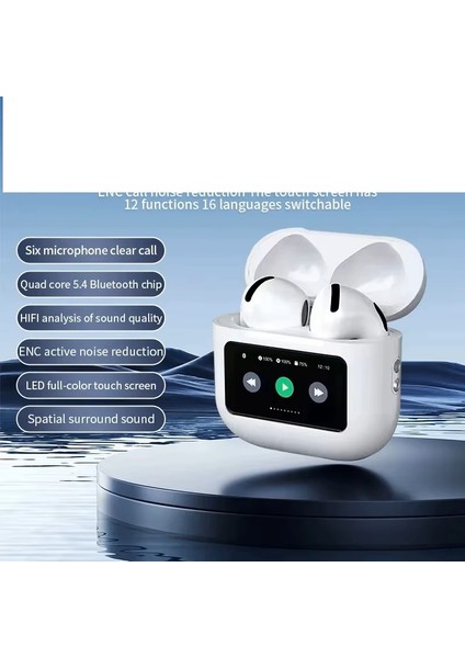 HP-695 Enc+Anc Bluetooth Kablosuz Kulaklık 5.2 LED Dokunmatik Ekranlı Şarj Kutusu Renkli LCD Hd Bass indirimleri