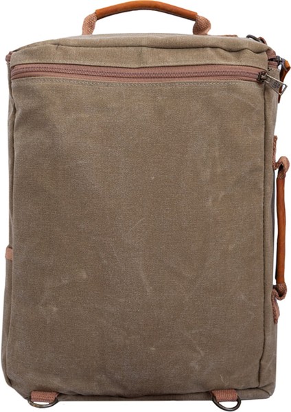 Sırt ve Omuz Günlük Seyahat Çantası Deri Aksesuarlı Mumlu Kanvas Su Geçirmez fiyatları