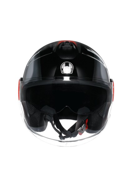 Yarım Eteres Levanto Black Sılver Red Kask fiyatları