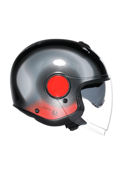 Yarım Eteres Levanto Black Sılver Red Kask modelleri