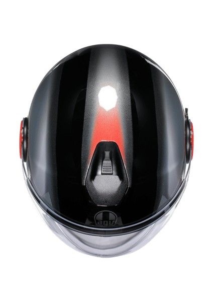 Yarım Eteres Levanto Black Sılver Red Kask indirimleri