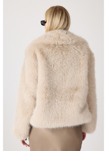 Premium Kürk Şal Yaka Ceket Bej fırsatları