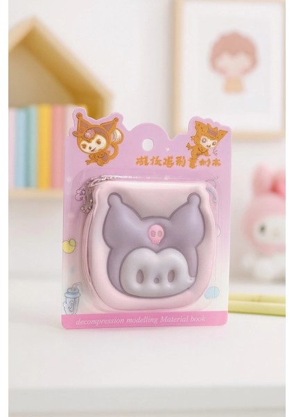 Sanrio Kuromi Not Defteri Zincirli Anahtarlık Hediyelik Defter Puf Kapak Mor