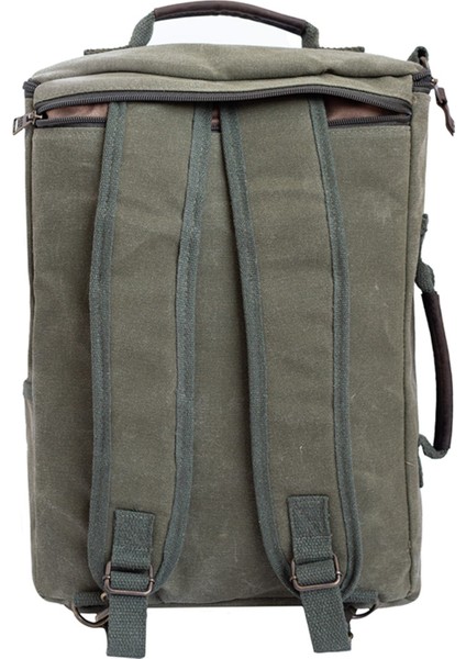 Sırt ve Omuz Günlük Seyahat Çantası Deri Aksesuarlı Mumlu Kanvas Su Geçirmez modelleri