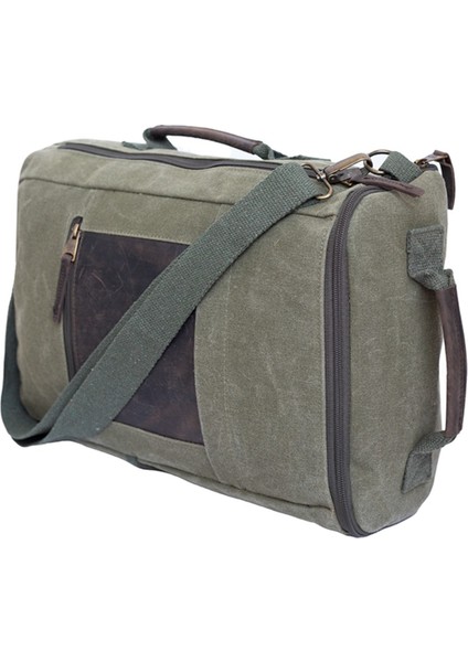 Sırt ve Omuz Günlük Seyahat Çantası Deri Aksesuarlı Mumlu Kanvas Su Geçirmez indirimleri