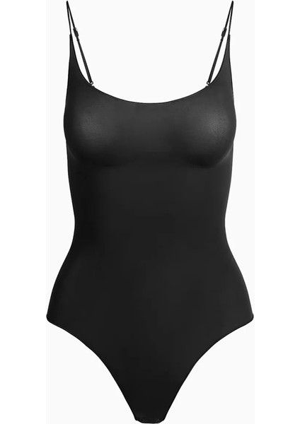 Şeffaf Dikişsiz Tanga Bodysuit, Orta Sıkıştırma, Hafif ve Şeffaf