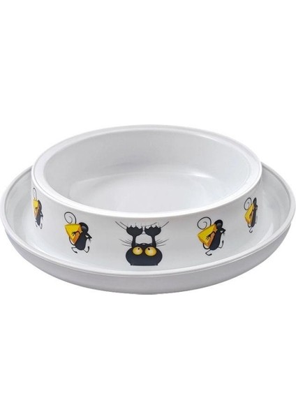 Trendy Kedi ve Fare Desenli Kedi Mama Kabı 210 ml