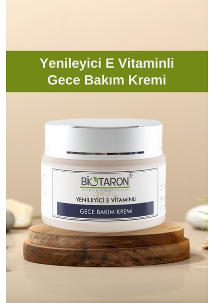 Yenileyici E Vitaminli Gece Bakım Kremi - 50ML | Elastikiyet ve Pürüzsüzlük Sağlar -Tüm Cilt Tipleri