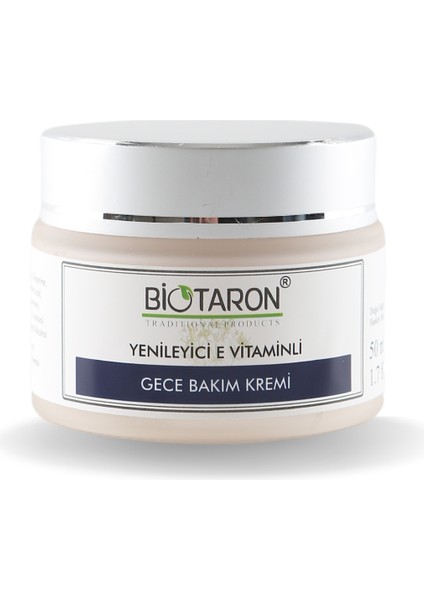 Yenileyici E Vitaminli Gece Bakım Kremi - 50ML | Elastikiyet ve Pürüzsüzlük Sağlar -Tüm Cilt Tipleri modelleri