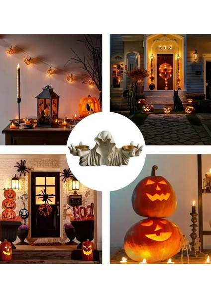 2'li Gotik Pelerinli Hayalet Mumluk Tealight Mumluk Dekoratif Mumluk Gothic Mumluk Goth Mumluk indirimleri