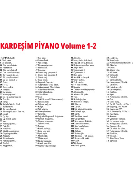 Kardeşim Piyano Cilt 1-2 – Başlangıç Seviyesi Çocuklar İçin Piyano Eğitim Seti indirimleri