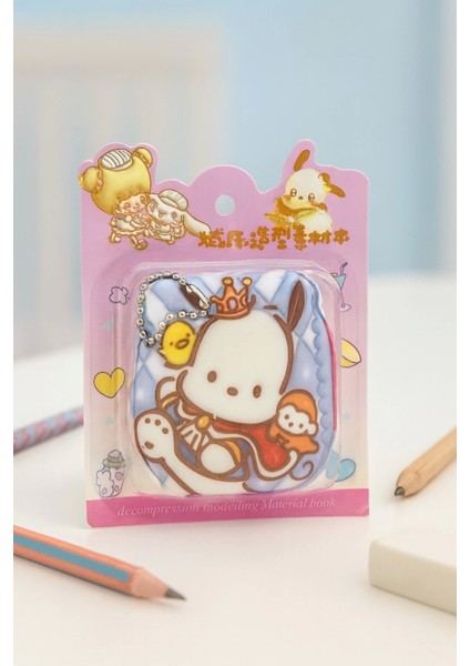 Sanrio Pochacco Not Defteri Zincirli Anahtarlık Hediyelik Defter Puf Kapak