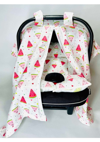 Müslin Puset Örtüsü ve Anakucağı Minderi – Nefes Alabilen, Yumuşak, Hassas Bebek Cildine Uygun Konforlu Set fırsatları