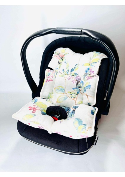 Müslin Puset Örtüsü ve Anakucağı Minderi – Nefes Alabilen, Yumuşak, Hassas Bebek Cildine Uygun Konforlu Set