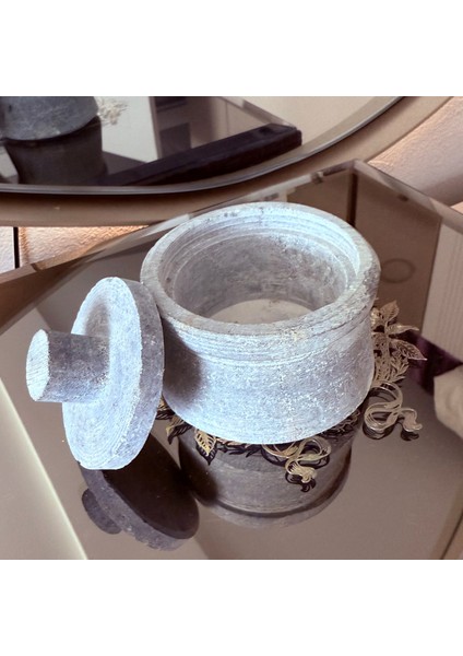 Kapaklı Doğal Mermer (Andezit) Şekerlik – El Işçiliği Lüks Sofra Aksesuarı indirimleri