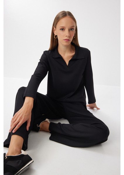 Rahat Esnek Modal Alt-Üst Takım LBY0008 Siyah