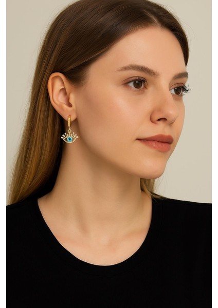 Nazar Göz Taşlı Küpe modelleri