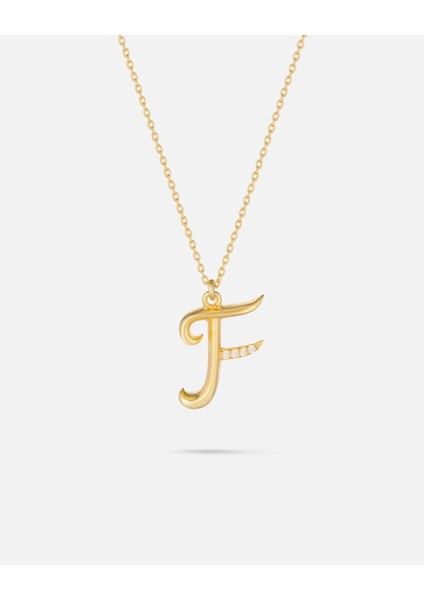 14 Ayar Kişiye Özel Zirkon Taşlı Harf Kolye