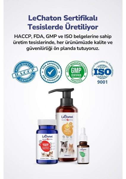 Kedi İçin Bağışıklık Güçlendirici ve Tüy Döküm Dökülmesi Önleyici Set (Balık yağı - Damla - Tablet) indirimleri