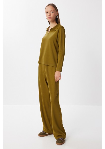 Rahat Esnek Modal Alt-Üst Takım LBY0008 Yağ Yeşili fiyatları
