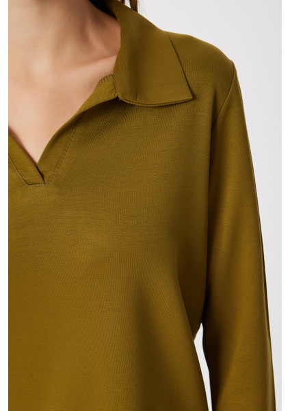 Rahat Esnek Modal Alt-Üst Takım LBY0008 Yağ Yeşili indirimleri